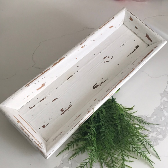 Other - Rustic Shabby Chic Painted Wooden Tray